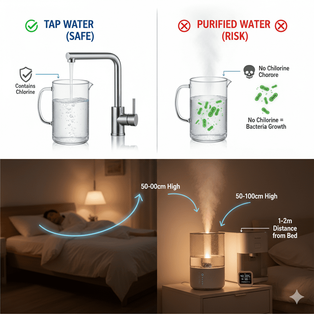 가습기 정수기물 사용 금지! 수돗물 권장 이유와 올바른 위치 3가지