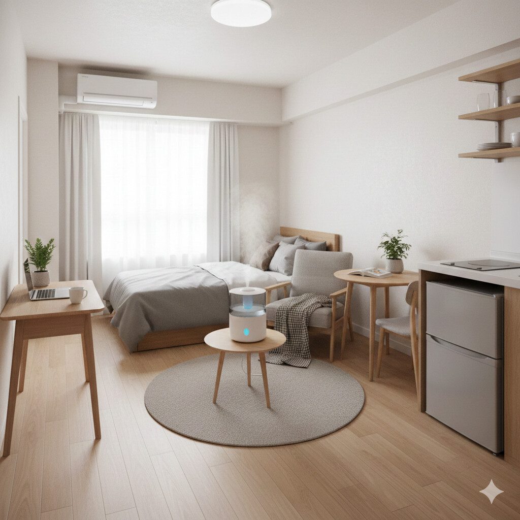 원룸 가습기 사용 예시