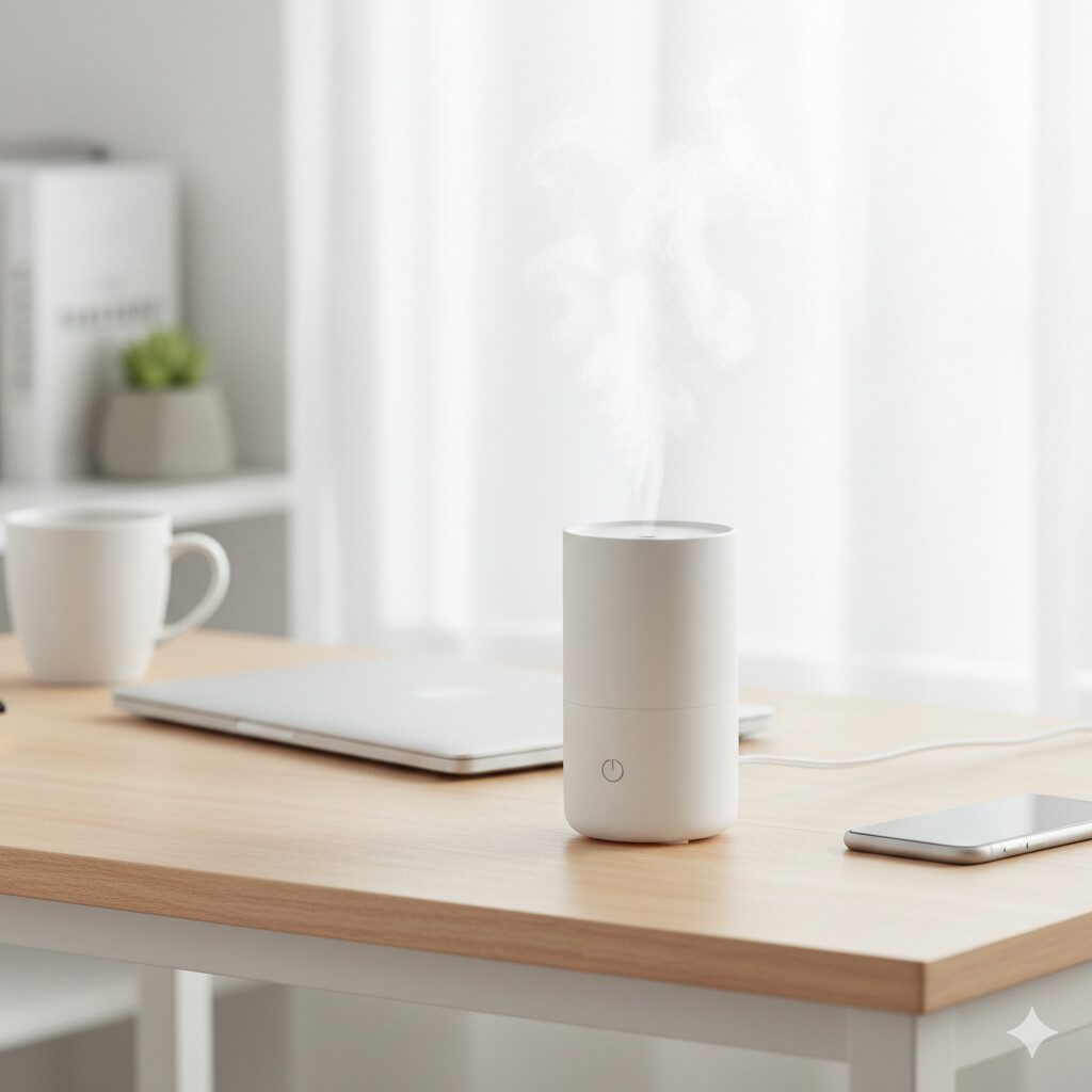 원룸 탁상형 초음파 가습기 사용 예시