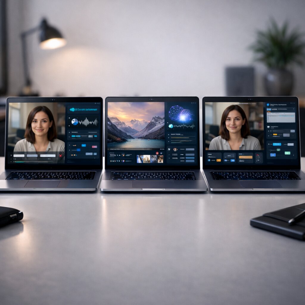 2026년 AI 노트북 신형 기능과 NPU 성능 흐름을 보여주는 실사형 비교 이미지