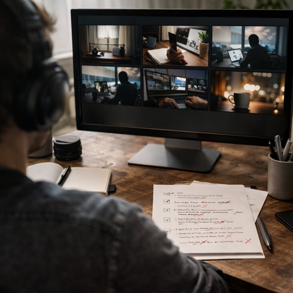 AI 영상 제작 초보자 체크리스트와 실수 방지 작업 장면