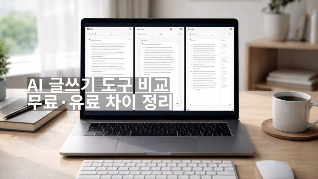 AI 글쓰기 도구 비교 2026 실사용 작업 환경 이미지