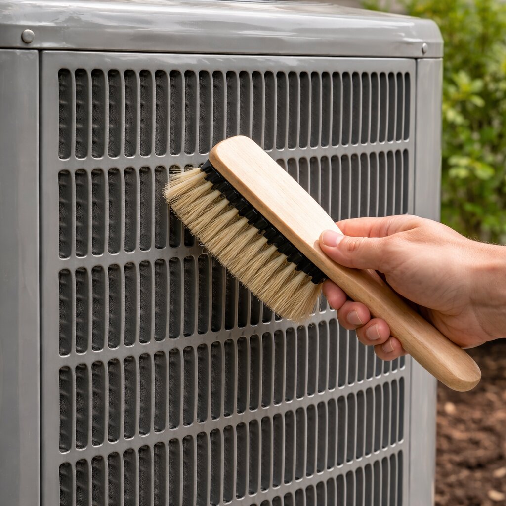 에어컨 실외기 청소 방법(핀 브러시 청소, 손상 없이 관리)