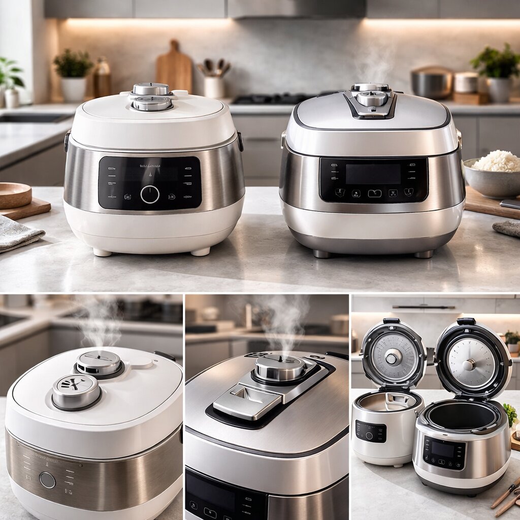 쿠쿠 vs 쿠첸 전기밥솥 차이 압력 방식 비교 이미지