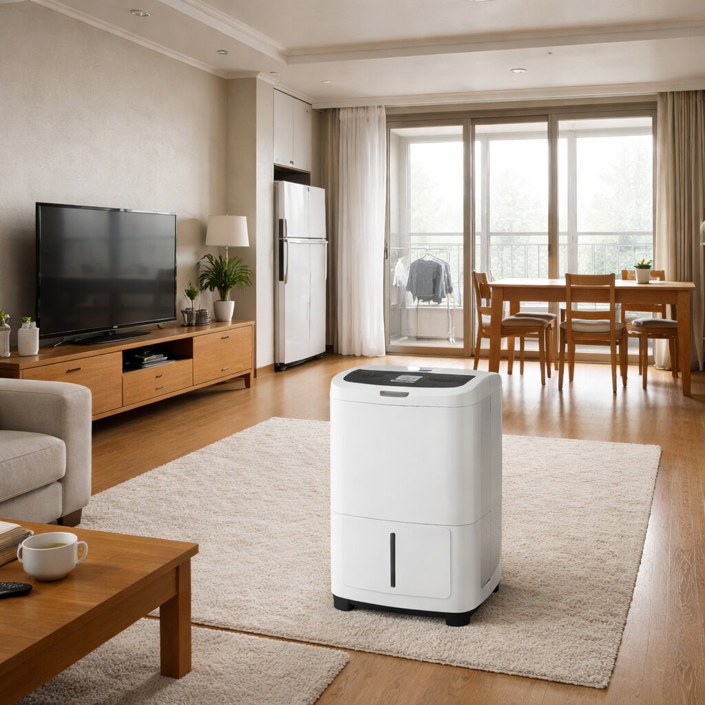 거실 제습기 용량 기준에 맞는 중대형 제습기 사용 예시 이미지