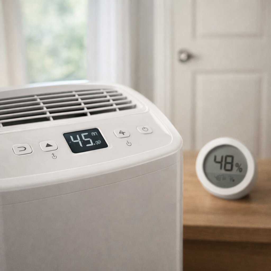 제습기 전기세 계산을 위한 목표 습도 50~55% 자동운전 설정