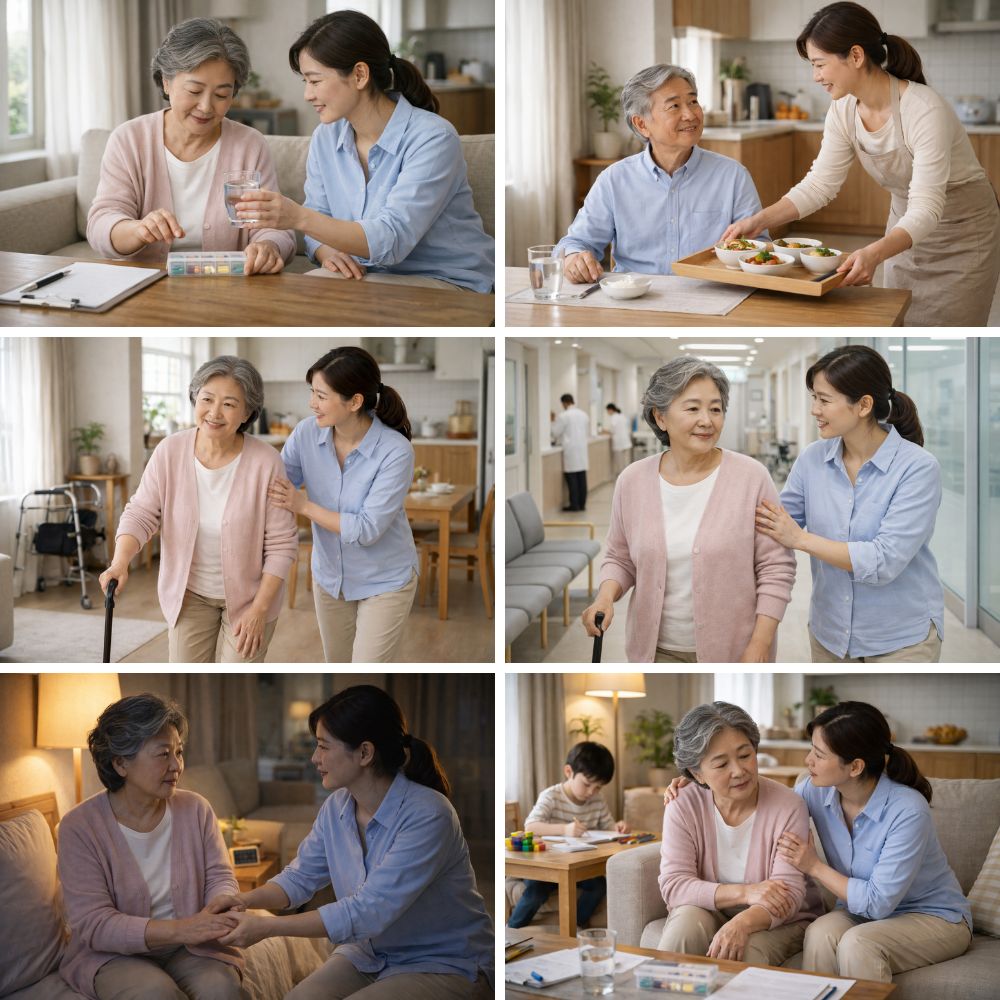 통합돌봄 제도 상담 전 돌봄 공백 신호를 보여주는 실사형 체크 이미지