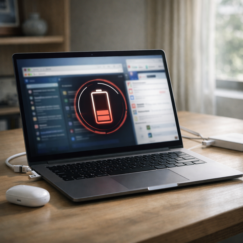 노트북 배터리 오래 쓰는 설정 방법에서 배터리 소모 원인을 보여주는 작업 환경