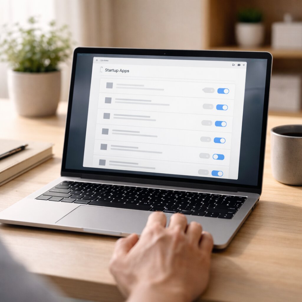 노트북 성능 최적화 시작프로그램 관리 화면