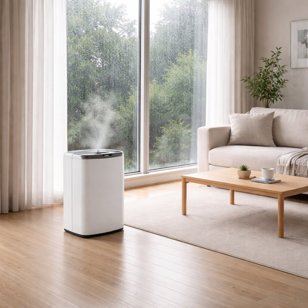 장마철 제습기 사용 팁 창문 닫기와 환기 판단 기준 이미지