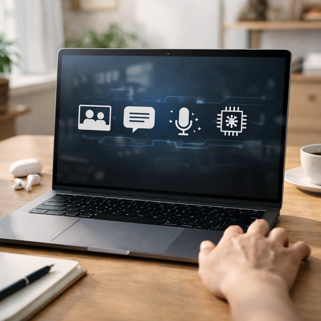 AI 노트북 필요한 사람의 핵심 판단 기준과 NPU 활용 장면을 보여주는 실사형 이미지