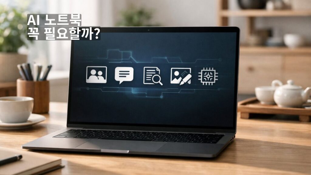AI 노트북 필요한 사람을 사용 목적별로 비교하는 실사형 노트북 이미지
