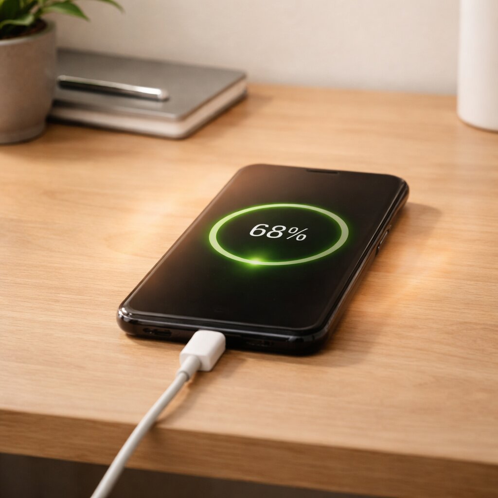 고속충전 차이와 배터리 수명 영향을 설명하는 스마트폰 발열 장면