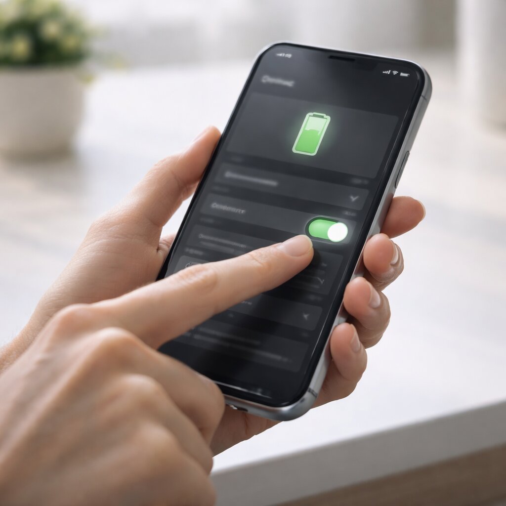 스마트폰 배터리 오래 쓰는 방법을 위한 저전력 모드와 배터리 절약 설정 화면