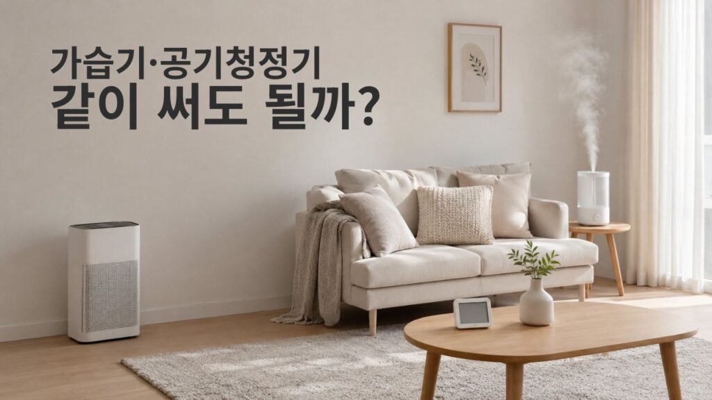 가습기와 공기청정기를 같은 공간에서 사용할 때는 기기 간 거리와 습도 관리가 중요합니다.