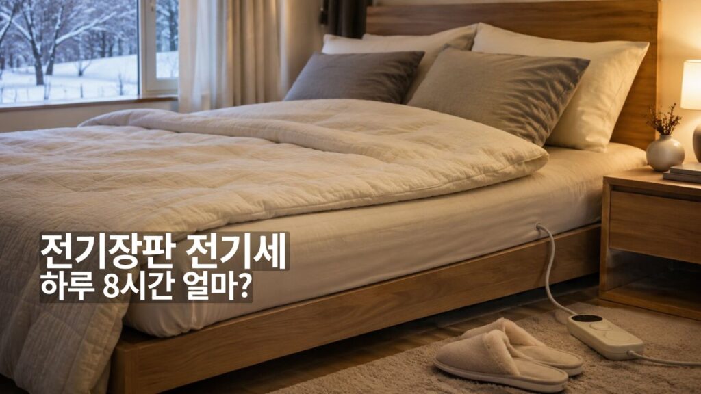 전기장판 전기세와 사용 시간별 절약 기준을 설명하는 따뜻한 침실 실사 이미지