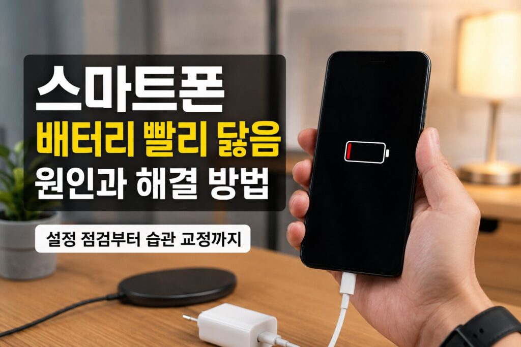 갤럭시 스마트폰 배터리 오래 쓰는 설정을 설명하는 대표 이미지