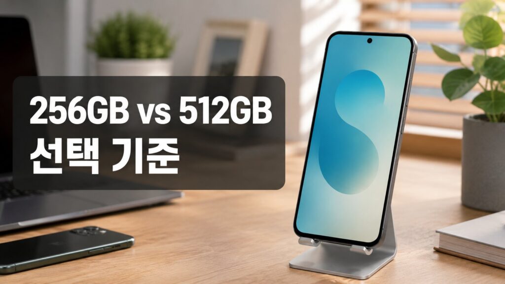 스마트폰 저장공간 256GB 512GB 선택 기준을 보여주는 대표 이미지
