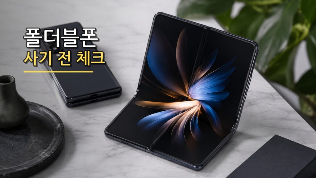 폴더블폰 장단점과 구매 전 체크포인트를 보여주는 대표 이미지