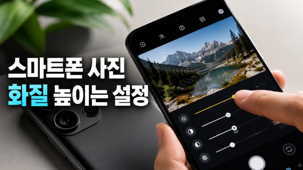 스마트폰 사진 화질 설정으로 카메라 선명도를 높이는 방법