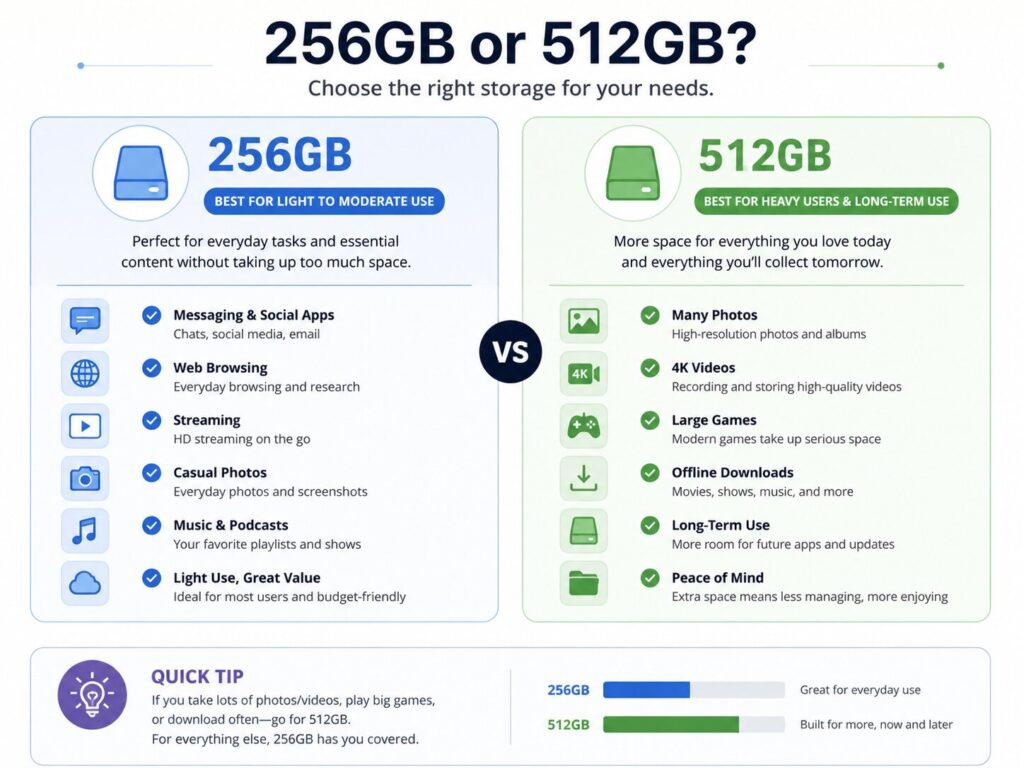 스마트폰 256GB 512GB 선택 기준 체크리스트