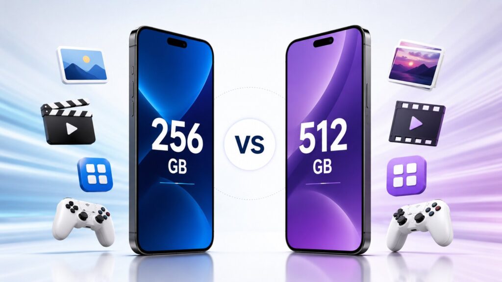 스마트폰 256GB 512GB 저장용량 차이 비교